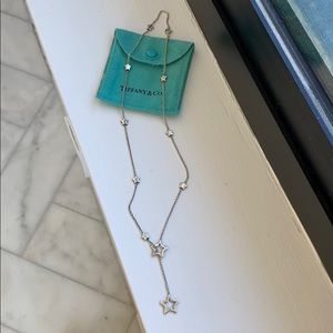 Rare Tiffany & Co Sliver Star Lariat Necklace